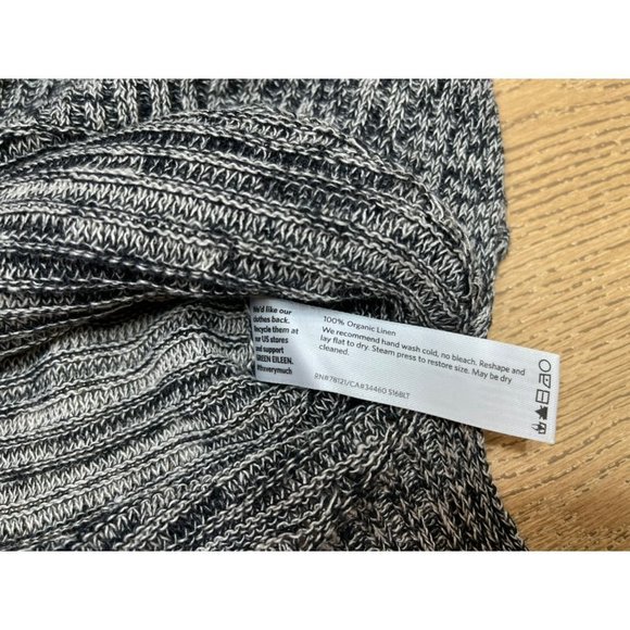 Eileen Fisher Woman’s Gray Sweater Organic Linen Size XS - Picture 5 of 8